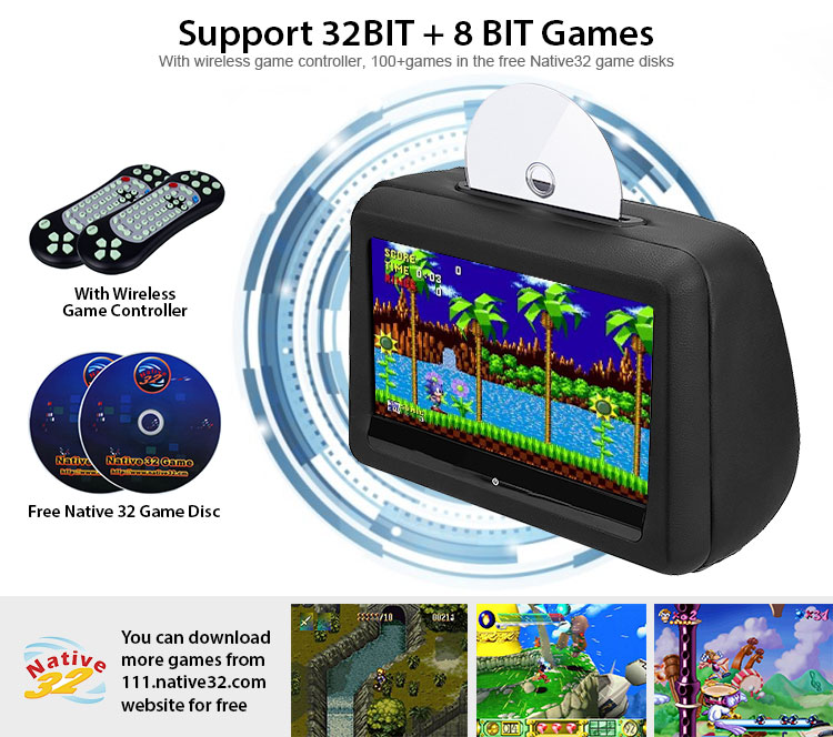 car dvd player headrest games