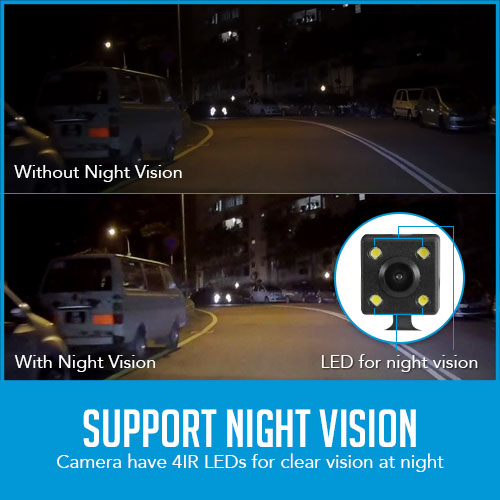 reversing camera with night vision capture