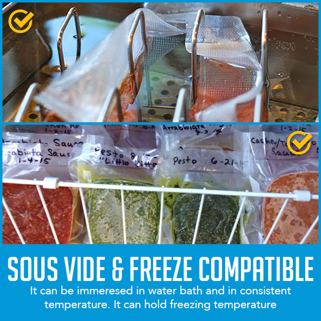 sealed food with caption "sous vide and freeze compatible"