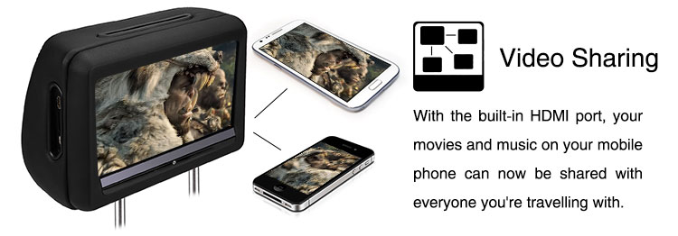 headrest dvd player for car video sharing
