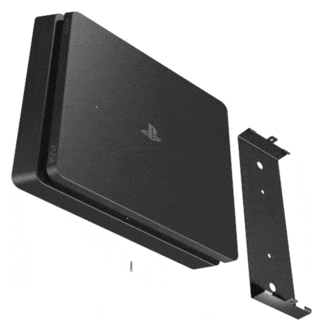 HIDEit 4S PlayStation 4 Slim (PS4 Slim) Vertical Wall Mount Bracket (Black)