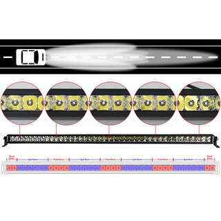 Cosmoblaze 40" Osram LED Light Bar Driving 1 Row Flood Spot Combo Beam 4x4 10"