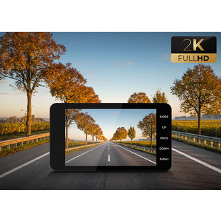 Elinz 2K Dash Cam Dual Camera Reversing 1080P Rear Car DVR Recorder Video 170° WiFi 4.0 Touch Screen 32GB
