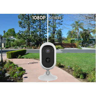 Elinz 1080P HD Wireless WiFi Home Surveillance Security Camera PIR Motion Detection Indoor Outdoor Rechargeable Battery CCTV