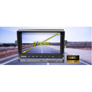Elinz 7" 1080P AHD Splitscreen Monitor DVR 12V 24V Sunshade Truck Caravan