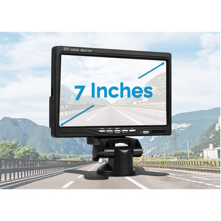 Elinz 7" TFT LCD Monitor Only for Car Rear View Home CCTV System 12V 24V HDMI VGA RCA Input