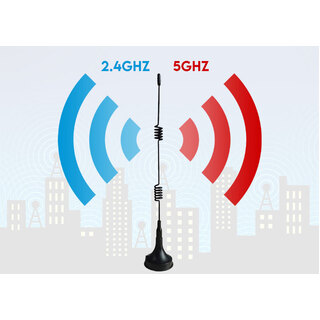 Elinz WiFi Digital Wireless Signal Booster Amplifier Antenna 3dbi 2.4GHz 5GHz SMA Male