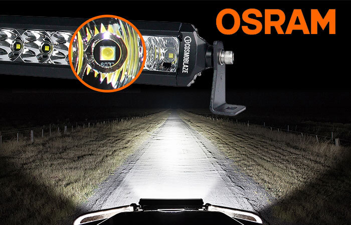 Cosmoblaze 40 Osram LED Light Bar, Driving 1 Row Flood Spot Combo Beam  4x4 10