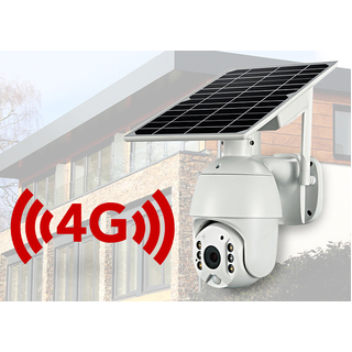 Elinz Wireless Solar Security 4G IP 1080P PTZ Outdoor Camera CCTV Built-in Battery Pan Tilt Digital Zoom 32GB ALDI Sim