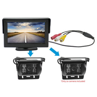 Elinz 4.3" Monitor+24v/12v CCD LED Reversing Camera Car Caravan Truck Night Vision