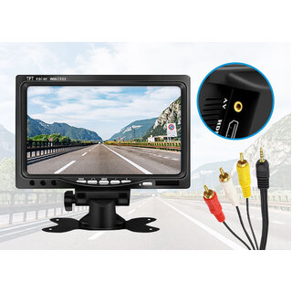 Elinz 7" TFT LCD Monitor Only for Car Rear View Home CCTV System 12V 24V HDMI VGA RCA Input