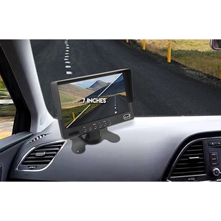 Elinz 7" Monitor Car CCD 4PIN Reversing Camera 90° 600TVL Ultrasonic Parking Sensors