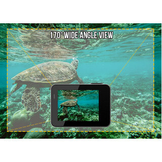 Elinz 4K HD Body Waterproof Sports Action Camera WiFi EIS Touch Screen Remote Control 32GB