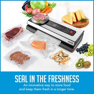 Elinz Stainless Steel Food Vacuum Sealer 4X EXTRA Rolls Packaging Saver Kitchen Weighing Scale