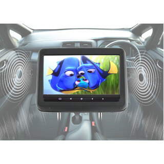 Elinz Headrest 2x 10.1" HD Car Monitor Pillow HDMI 1080P DVD Player 1024x600 IR FM SD USB 9"
