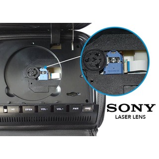 2x 9" Touch Screen Car Headrest DVD Player Monitor Pillow Games 1080P USB Sony Lens