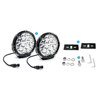 Cosmoblaze 9" Driving Lights Genuine Osram LED Pair Round Spot  1LUX 1600M 4x4 Truck Off Road SUV IP68 Waterproof