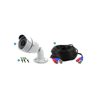 Elinz 1080P HD 2.0MP AHD Bullet CCTV Security Camera Night Vision BNC Video Cable 18M