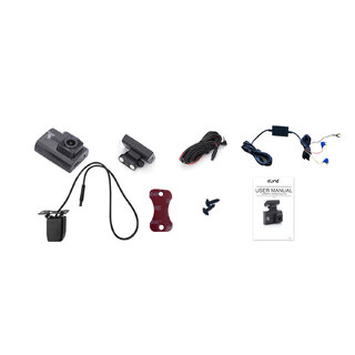 Elinz 4K 2K Dual Dash Cam WiFi GPS Car Camera Recorder WDR Night Vision HUD Hardwire Kit