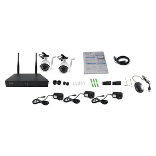 Elinz 4CH CCTV Wireless Security System 2MP IP WiFi 2x Camera 1080P NVR Outdoor 1TB H265