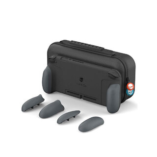 Skull & Co. GripCase Set for Nintendo Switch (with MaxCarry Case & Grips) - Grey