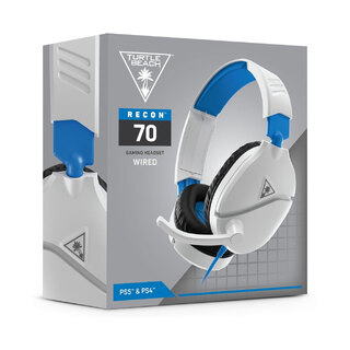 Turtle Beach Ear Force Recon 70 Wired Gaming Headset (White/Blue) (PS5/PS4/Xbox One/Series X/Switch/PC)