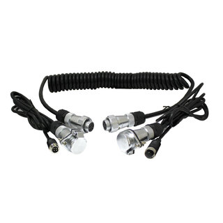 Elinz Heavy Duty Trailer Cable Coil and 4PIN Connectors 1 AV Input
