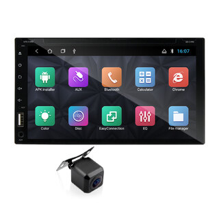 Elinz 7" In Dash Double DIN Octa Core Android 10 Head Unit Car DVD Player GPS WiFi Reverse Camera Stereo