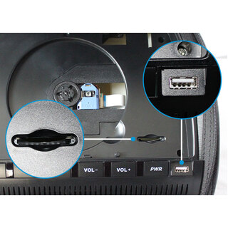 Elinz 2x 9" Headrest DVD Player Car Monitor Pillow Games 1080P USB Sony Lens