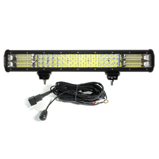 Elinz 20" LED Work Driving Light Bar Philips FLOOD SPOT COMBO Offroad 4WD 3 Rows
