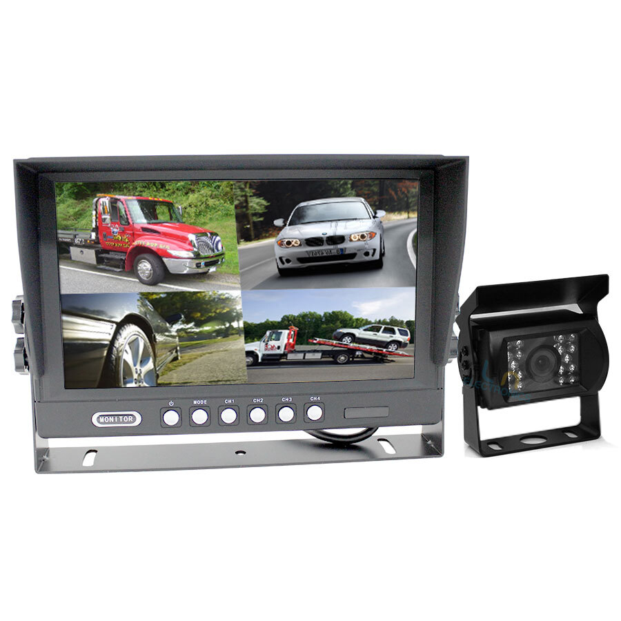 7Inch Car Sun Visor Rear View Mirror Screen LCD Monitor 2 Channel