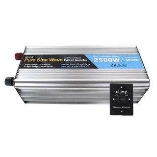 Elinz Pure Sine Wave Power Inverter 2500W/5000W 24V-240V AUS Plug Remote Control