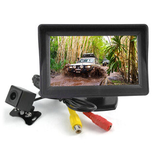 Elinz 4.3" Monitor CMOS Reversing Camera Rearview Night Vision Track Moving Guidelines