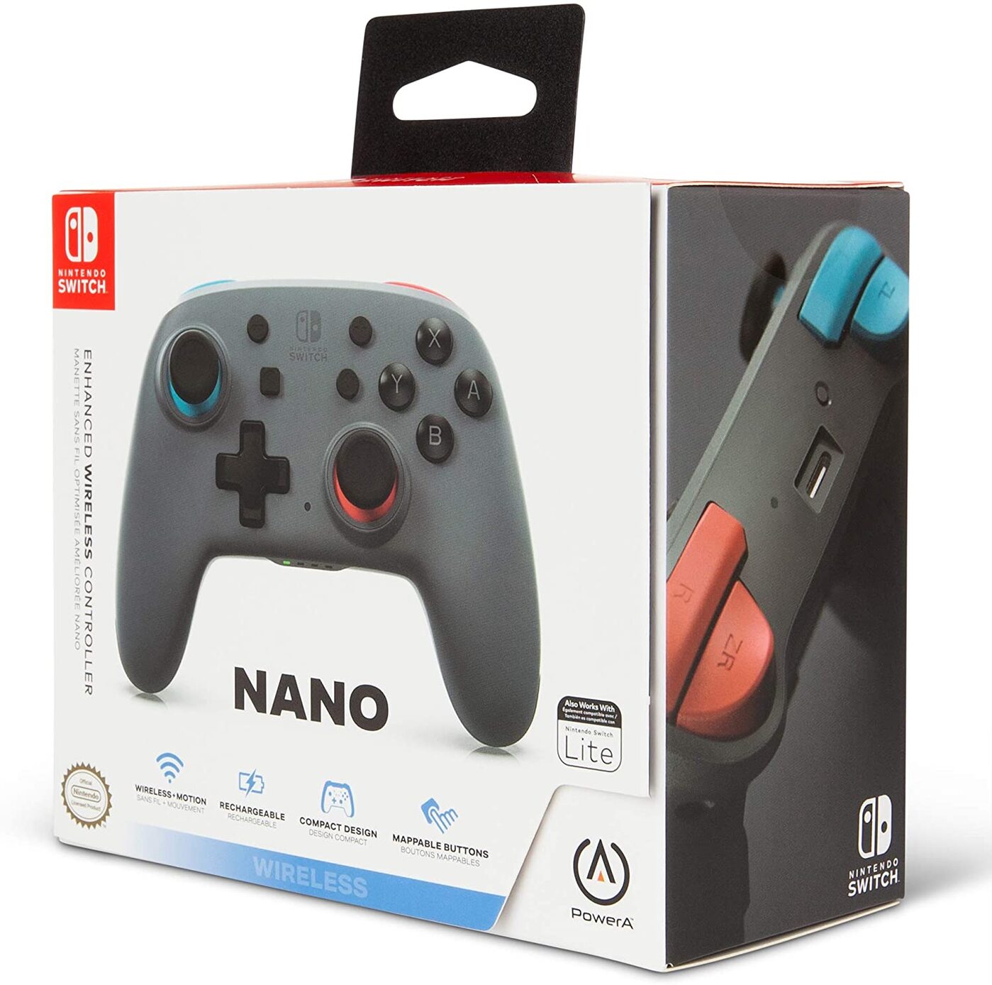 Nano Enhanced Wireless Controller For Nintendo Switch – Grey/Neon