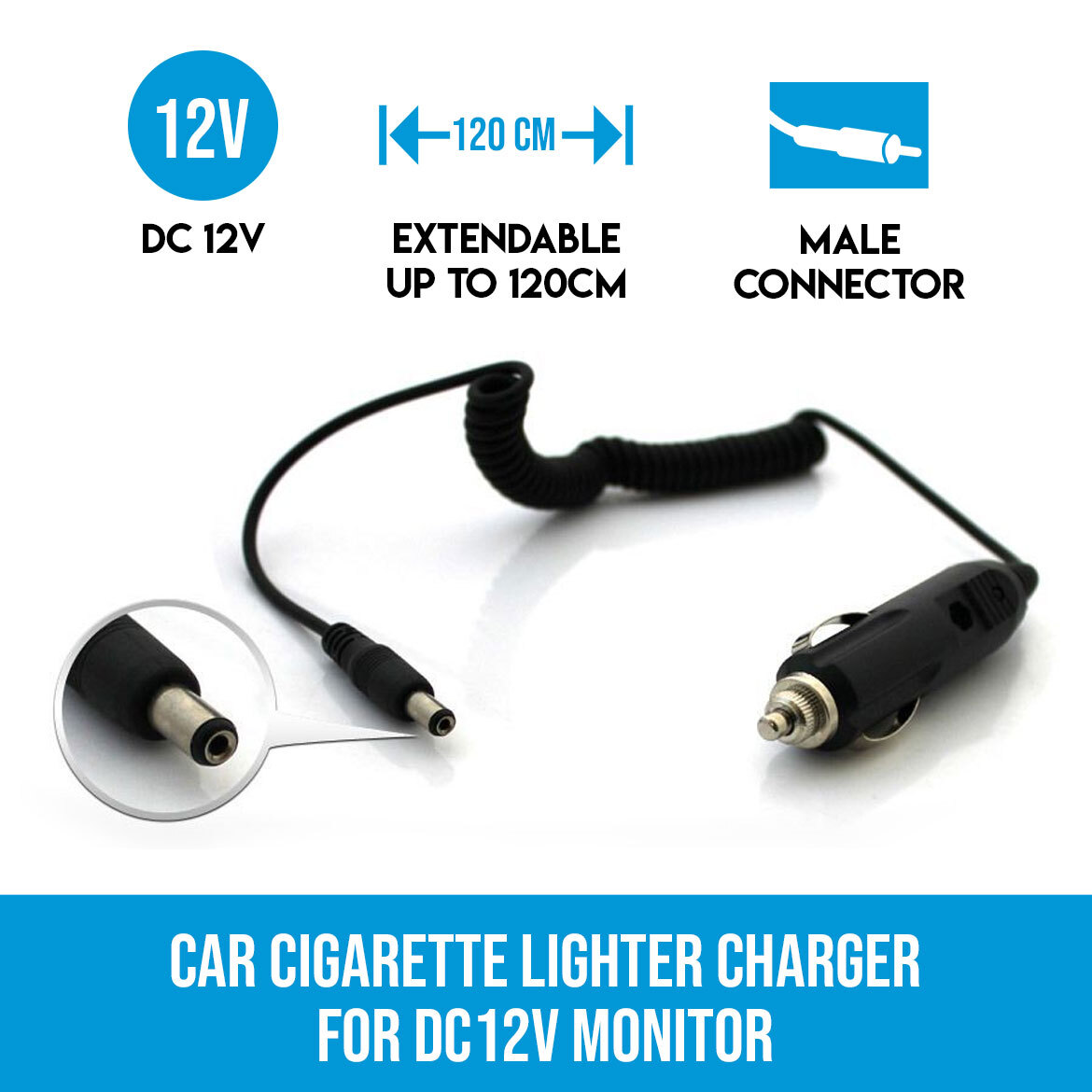 Cigarette Lighter - DC12V Car Adapter Plug