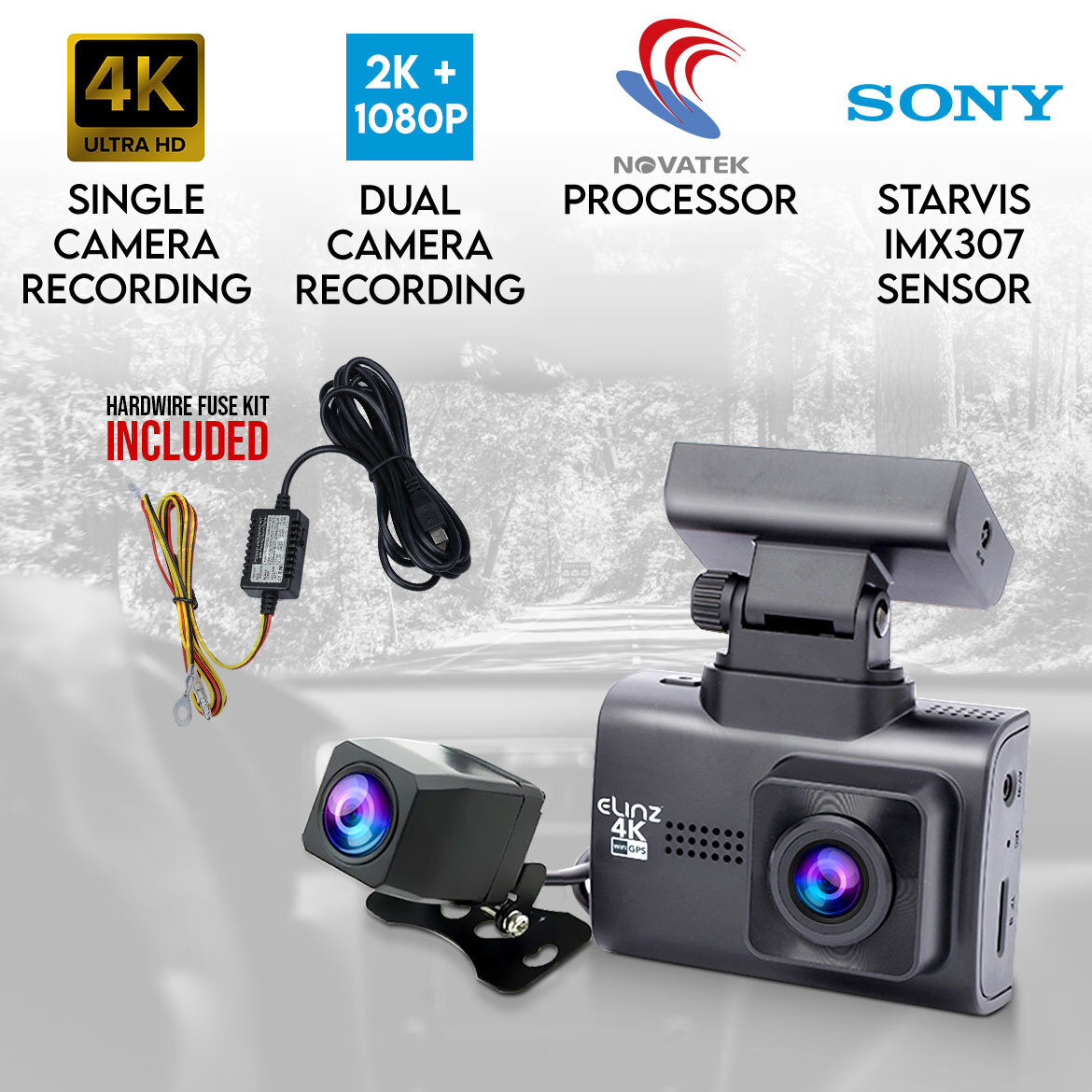 High Definition 1080p Dual Dashboard Camera