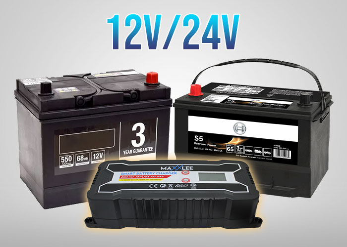 12-Volt and 24-Volt Smart Battery Charger