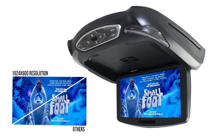 1024 x 600 10.1 inch Roof Mount DVD Player