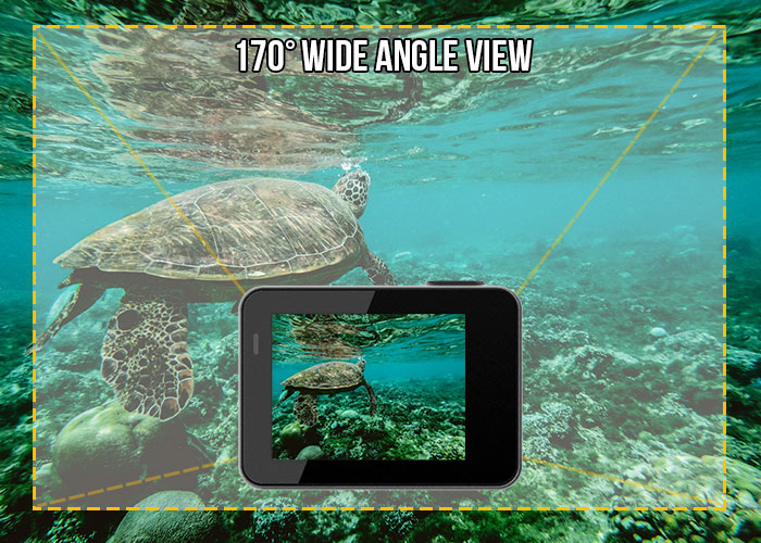 Camera 170° Wide-Angle View