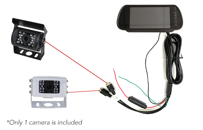 2 AV Inputs Reverse Monitor