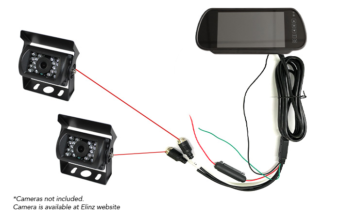 2 AV Inputs Reverse Monitor