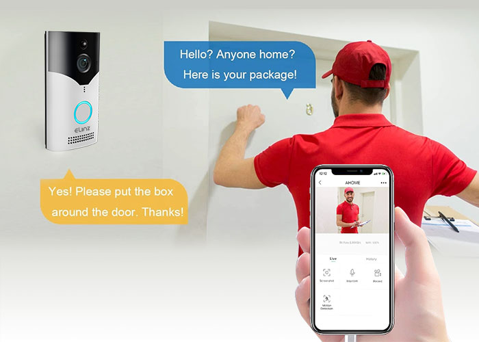 Two-Way Talk WiFi Doorbell Intercom CCTV Camera