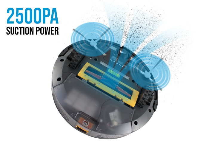 Robot Vacuum Cleaner 2500Pa Powerful Suction Power