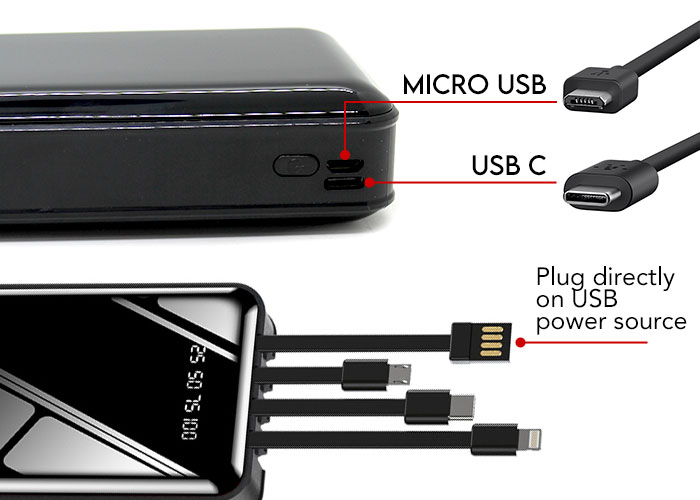 3 Power Inputs Power Bank