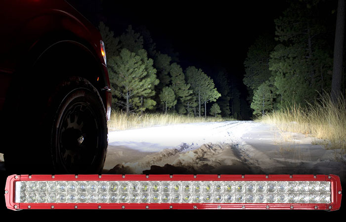 30 inch Red LED Light Bar 2 Rows