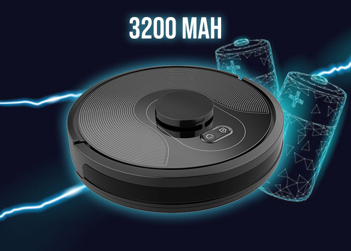 Vacuum Cleaner 3200mAh Battery Capacity