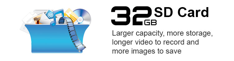 graphic of folder with different files with caption "32GB SD card"