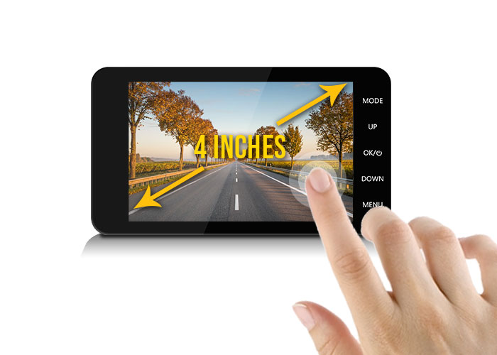 4 inches IPS Touch Screen Dash Cam