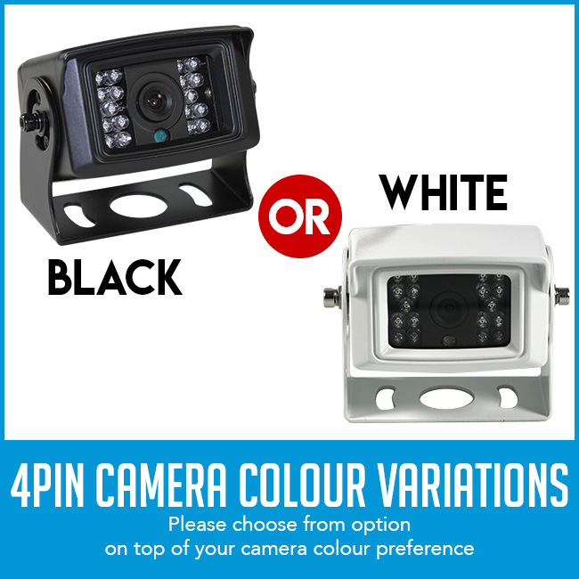 7 inch HD 4PIN System CCD Reversing Camera Kit Trailer Cable Package