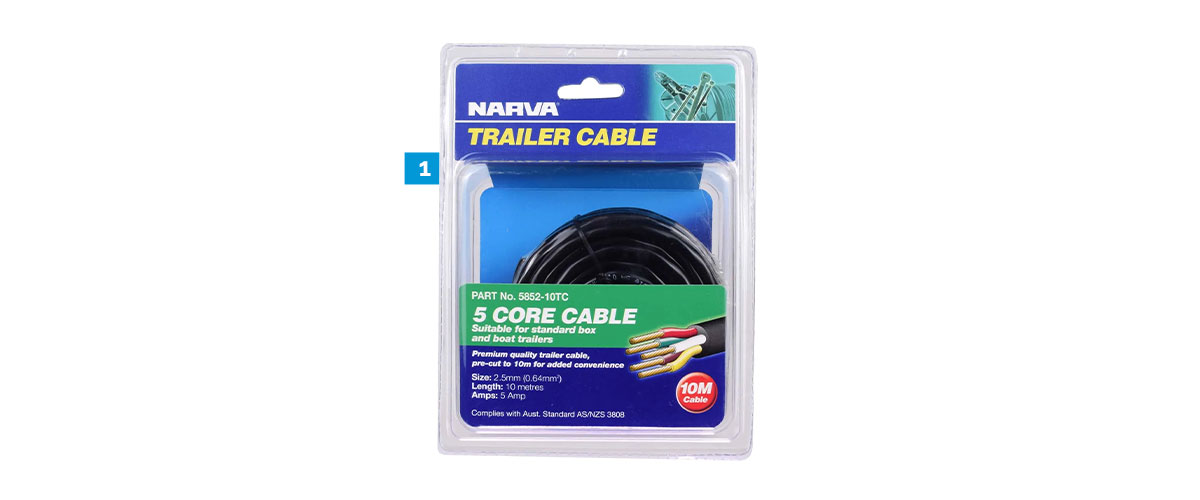 Narva 5 Core Trailer Cable 2.5mm 5A 10m